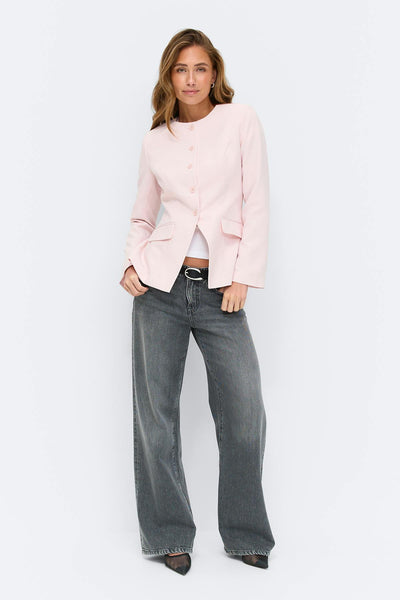 High neck shaped blazer