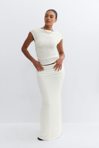 Boucle maxi skirt