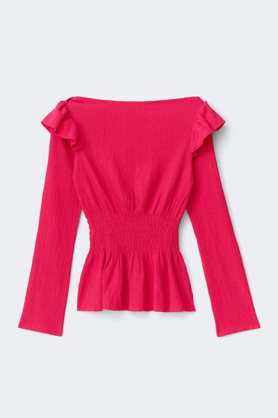 Y long sleeve smock top