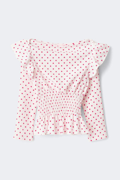 Y petite long sleeve smock top