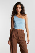 Joline one shoulder top - Blue bell