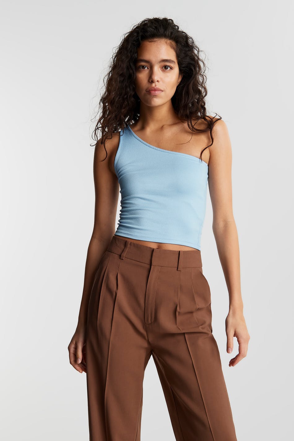 Joline one shoulder top - Blue bell