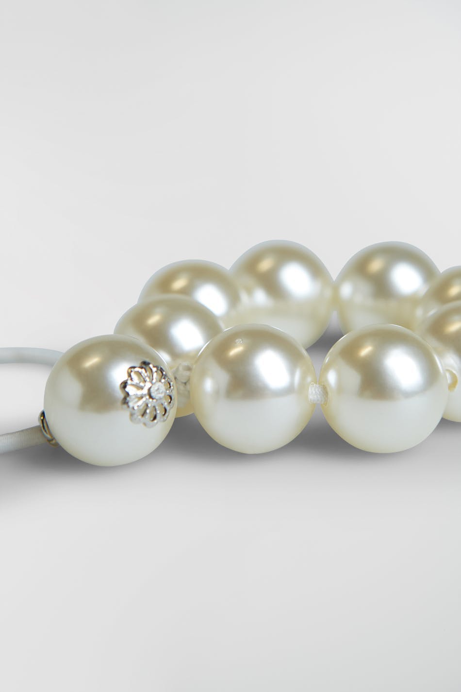 Aubrey pearl hair ties - Blanc cassé