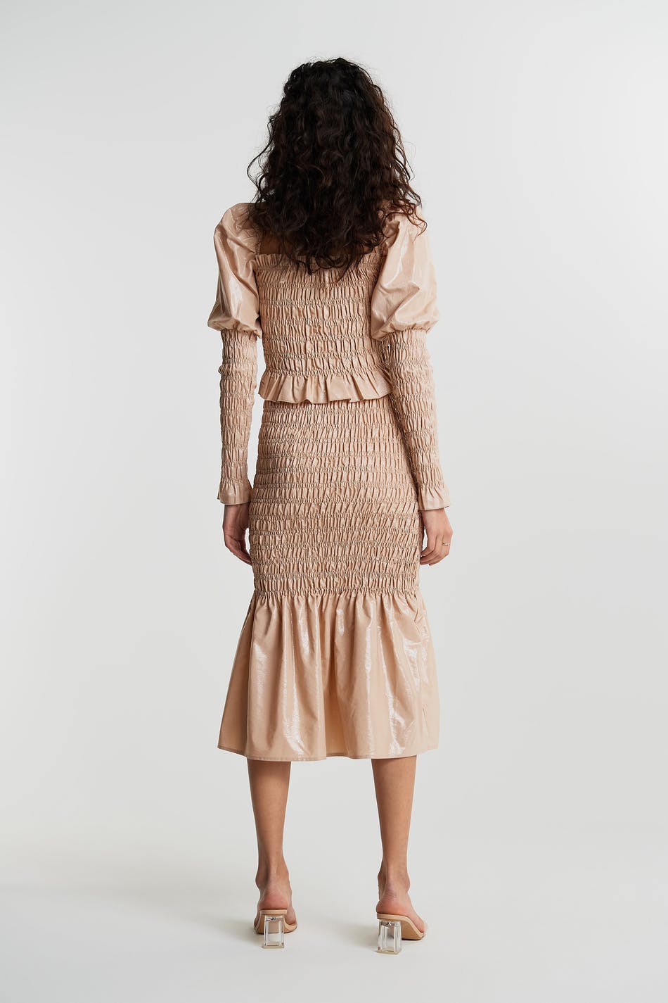 Vivvi smock skirt - Beige/silver