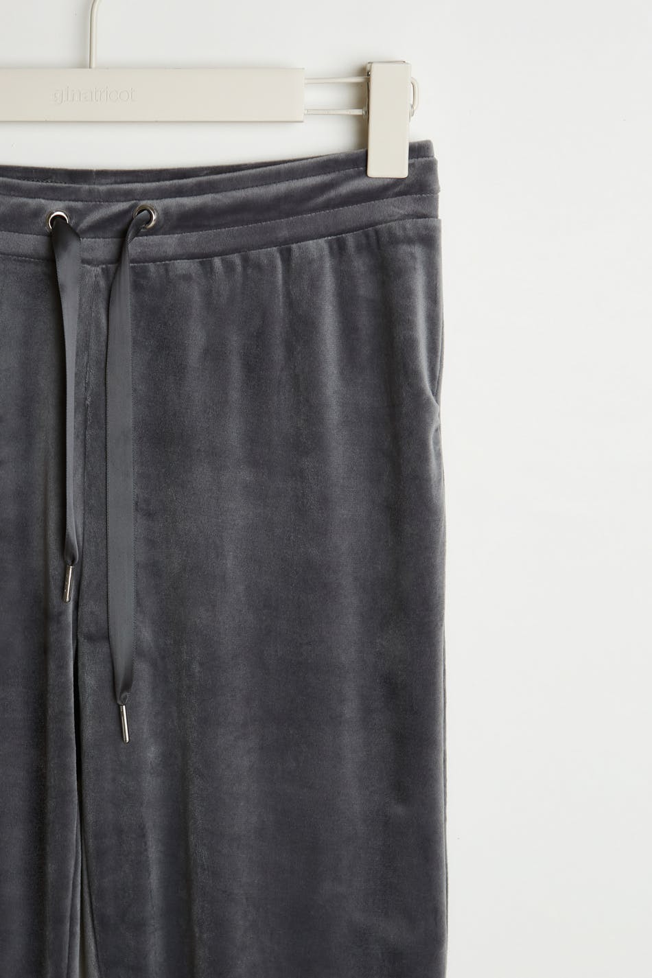 Cecilia velour sweatpants - Gris anthracite