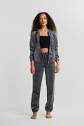 Cecilia velour sweatpants - Gris anthracite