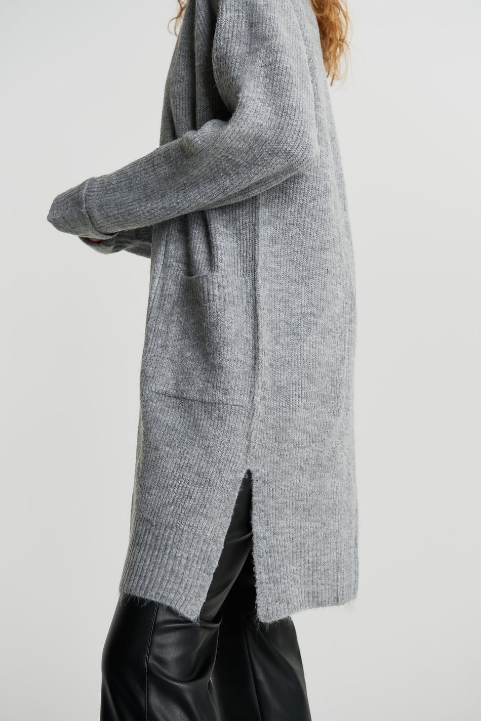 Billie knitted cardigan - Grey melange