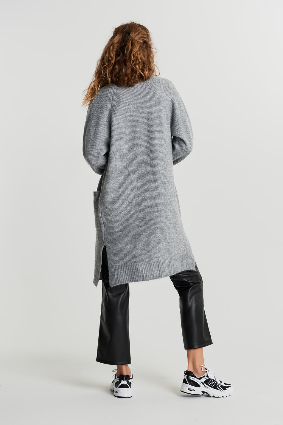 Billie knitted cardigan - Grey melange