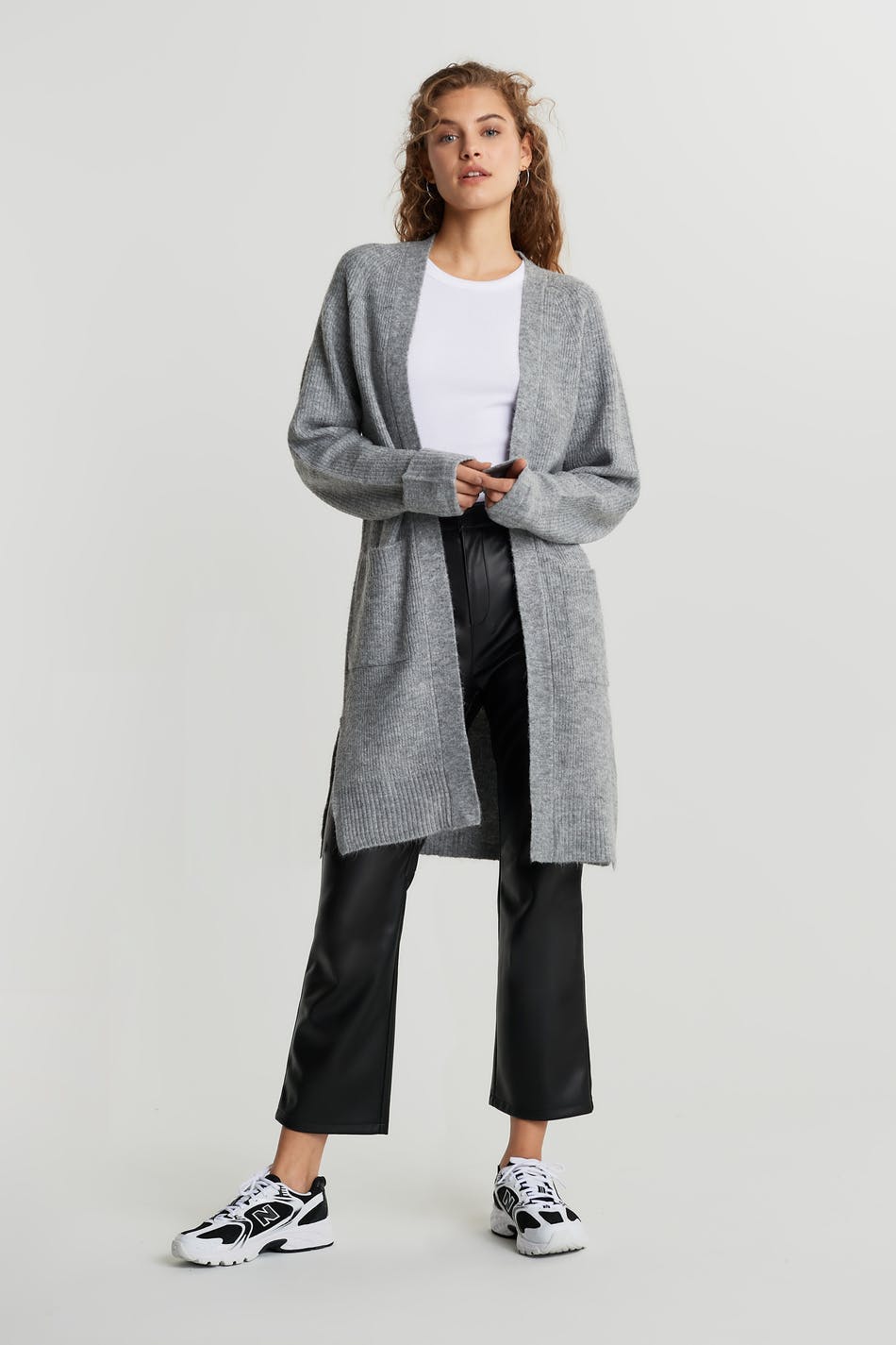 Billie knitted cardigan - Grey melange