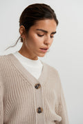 Kaija knitted cardigan - Soft beige