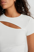 Hedvig cutout top - Blanc cassé