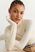 Soft turtleneck top - Noir
