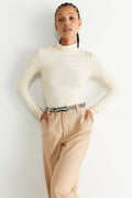 Soft turtleneck top - Noir