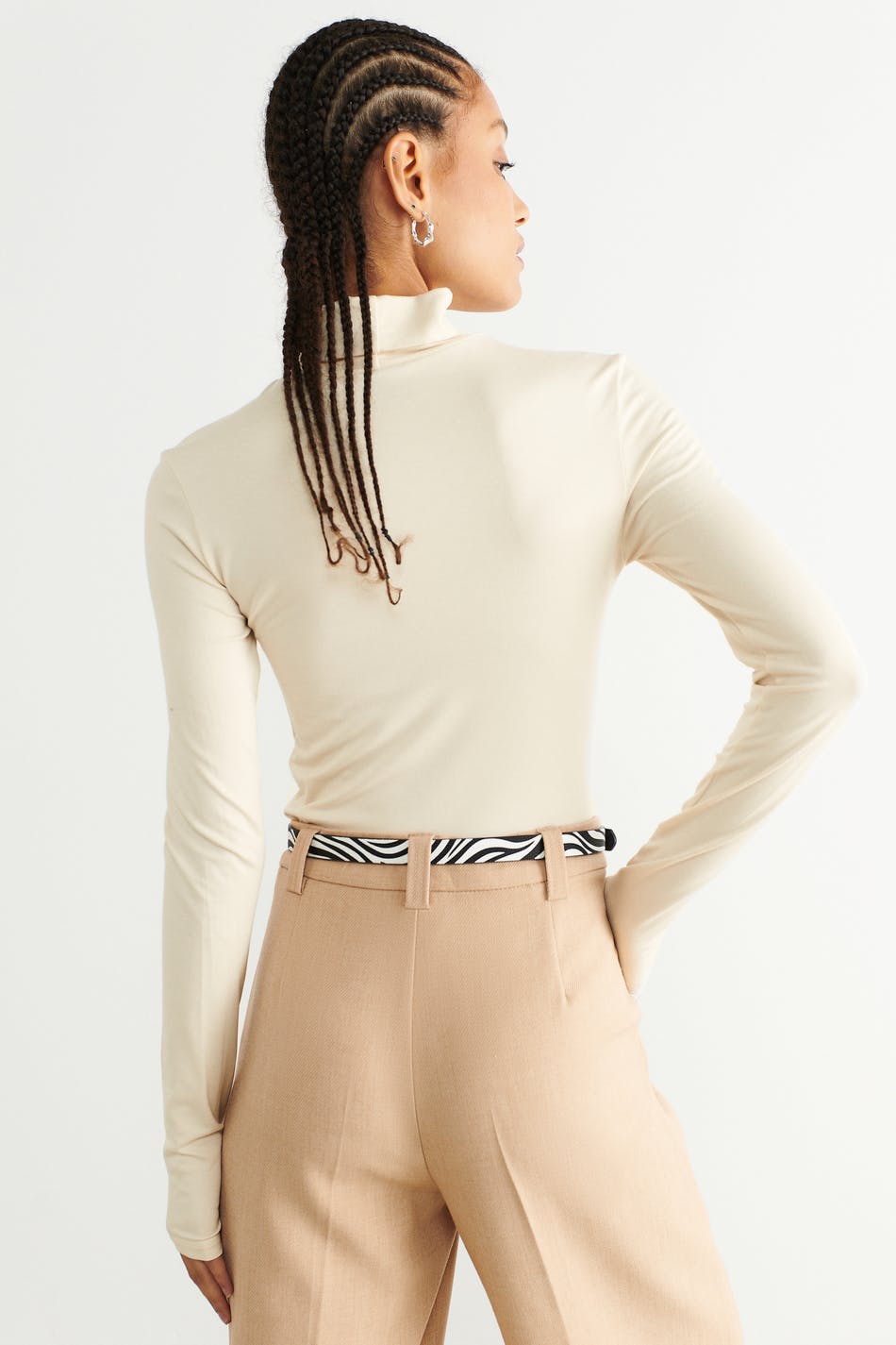 Soft turtleneck top - Noir