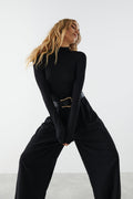 Soft turtleneck top - Noir