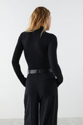 Soft turtleneck top - Noir