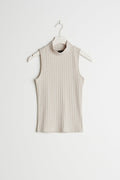 Tara rib tank - Beige mel