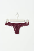 Lace thong - Rouge