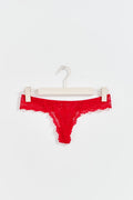 Lace thong - Noir