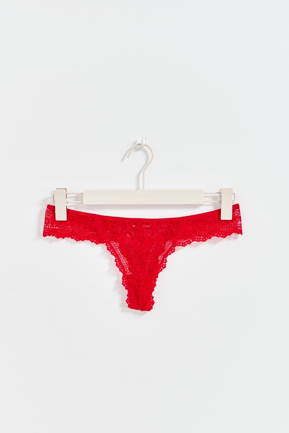 Lace thong - Noir