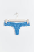 Lace thong - Noir
