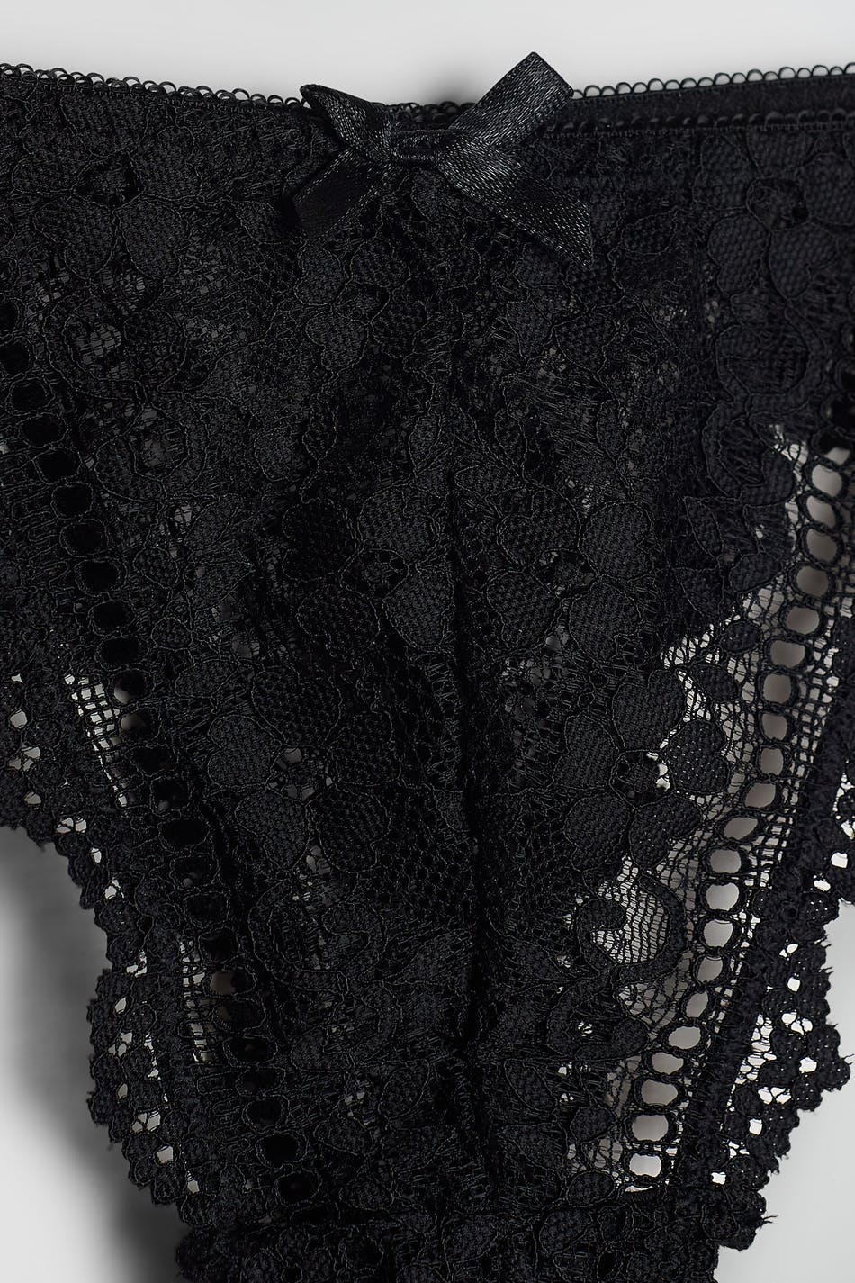 Lace thong - Noir