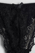 Lace thong - Noir