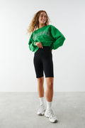 basic long biker pants - Noir