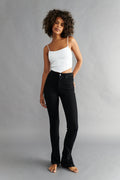 Molly slit jeans - Noir