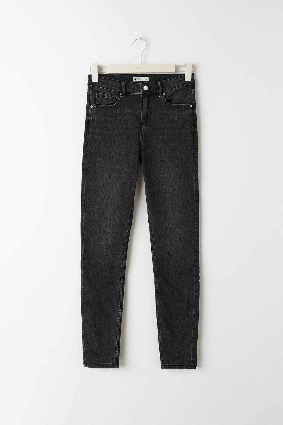 Mid waist skinny jeans - Offblack