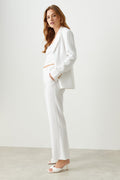 straight regular trousers - Noir