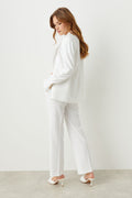 straight regular trousers - Lavender fog
