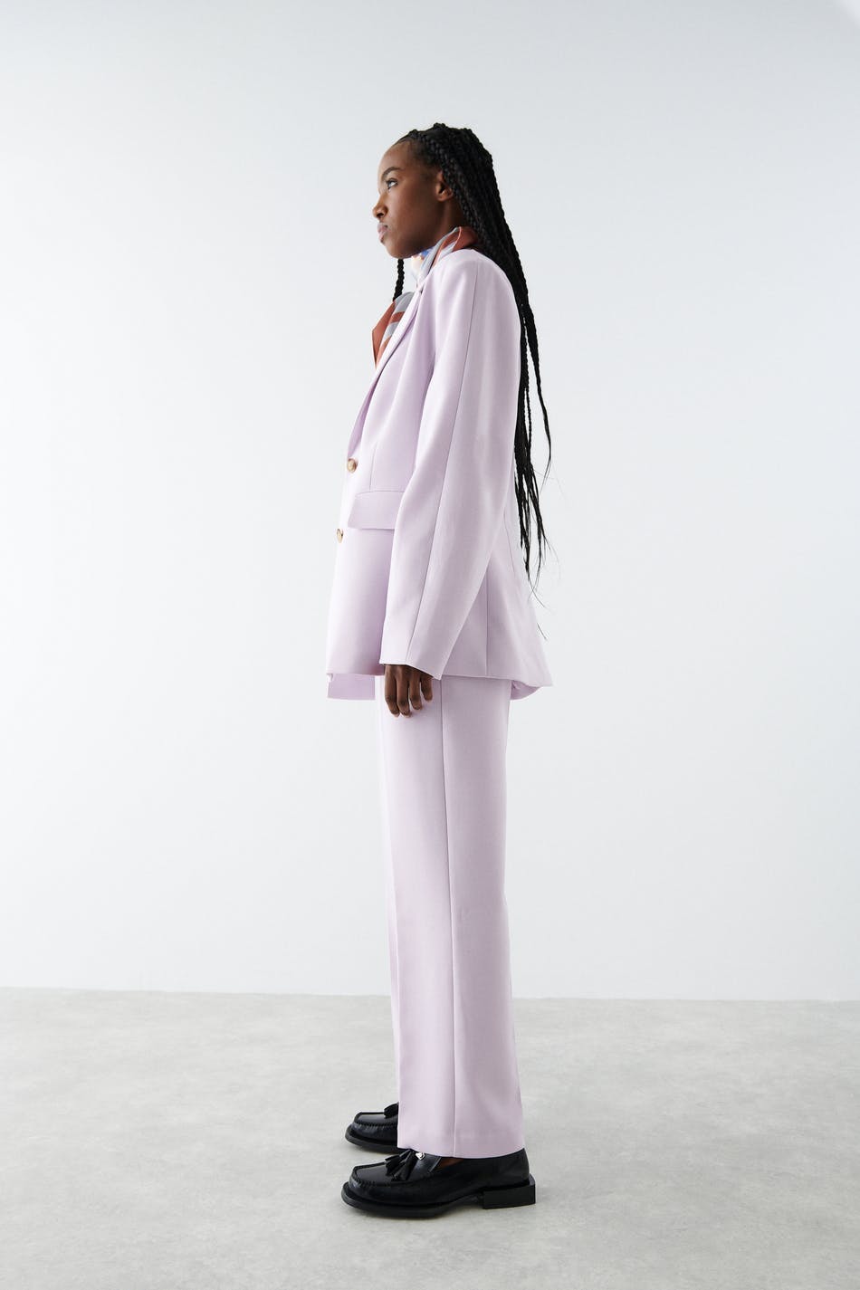 straight regular trousers - Noir