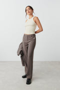 straight regular trousers - Lavender fog