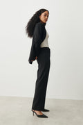 straight regular trousers - Noir