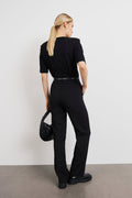 straight tall trousers - Noir