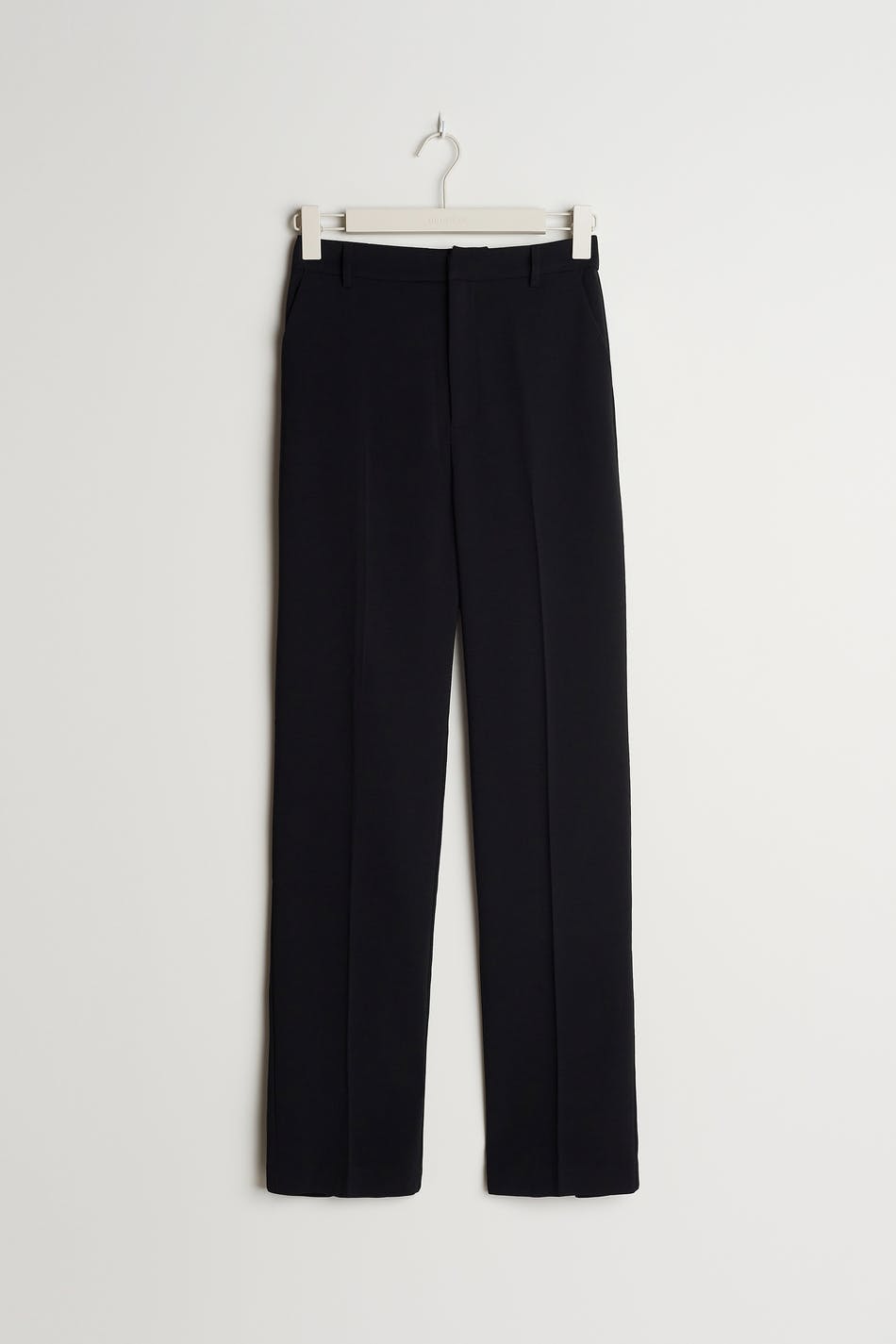 straight tall trousers - Noir