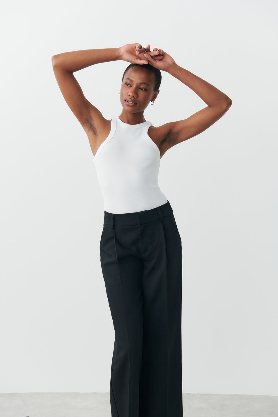 basic rib tank - Noir