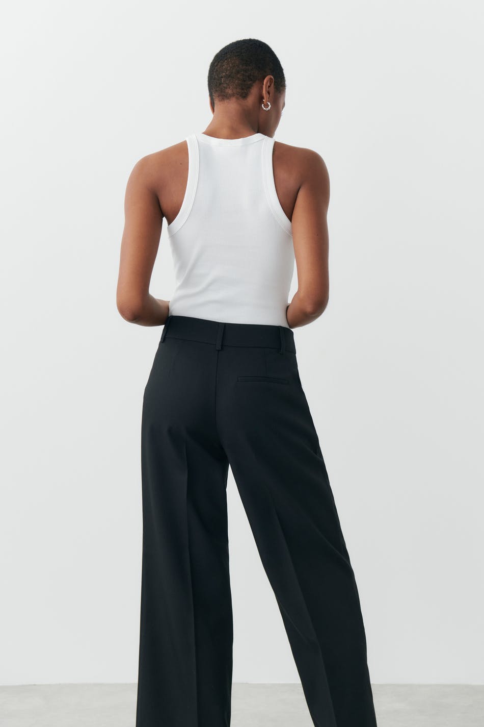 basic rib tank - Blanc