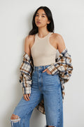 basic rib tank - Blanc
