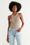 basic rib tank - Rosted cashew