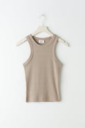 basic rib tank - Rosted cashew