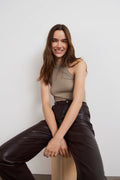 basic rib tank - Sharkskin