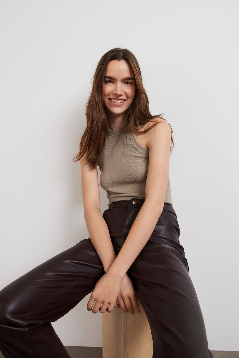 basic rib tank - Sharkskin