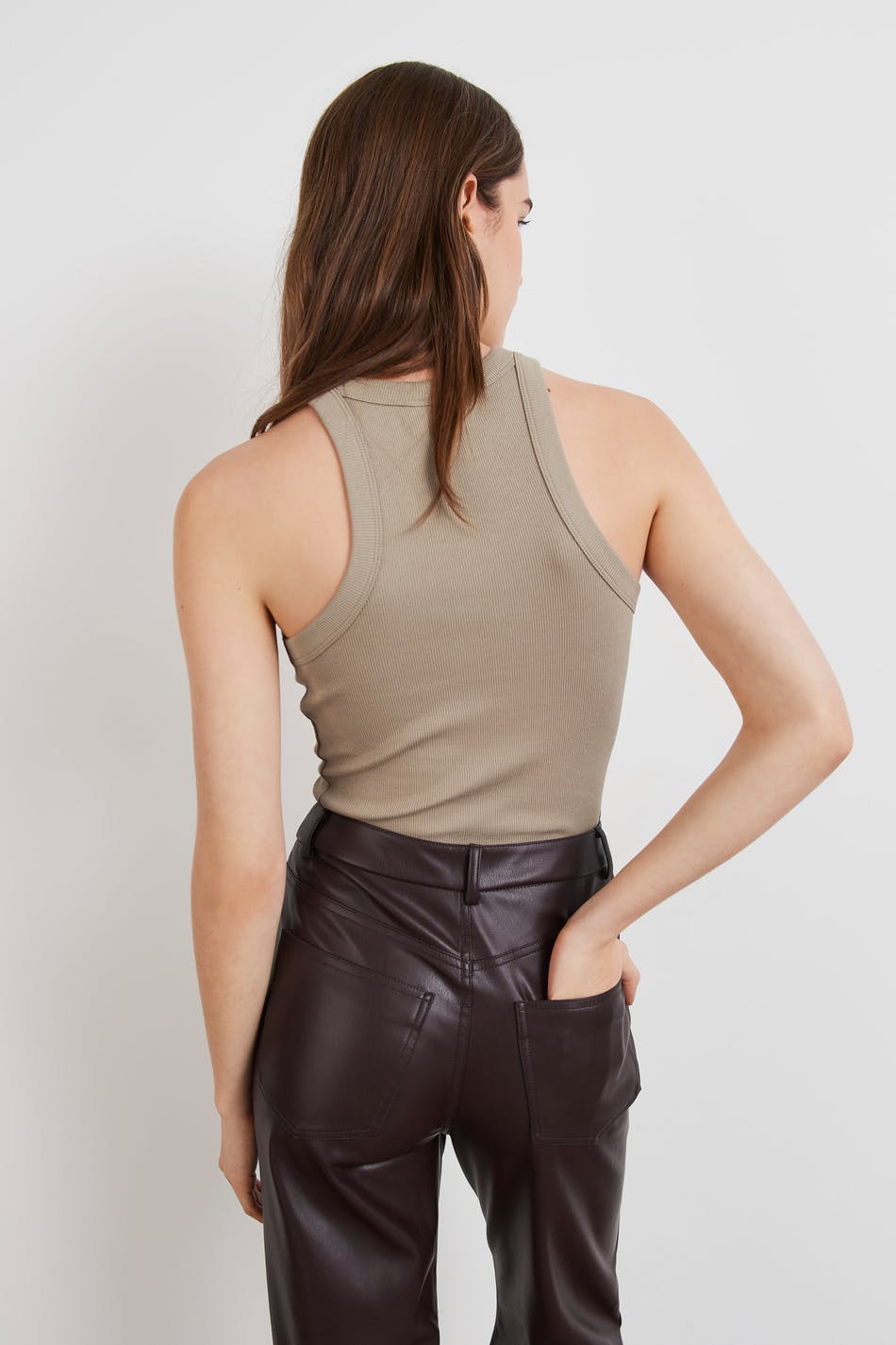 basic rib tank - Sharkskin