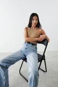 basic rib tank - Grey melange