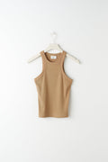 basic rib tank - Grey melange