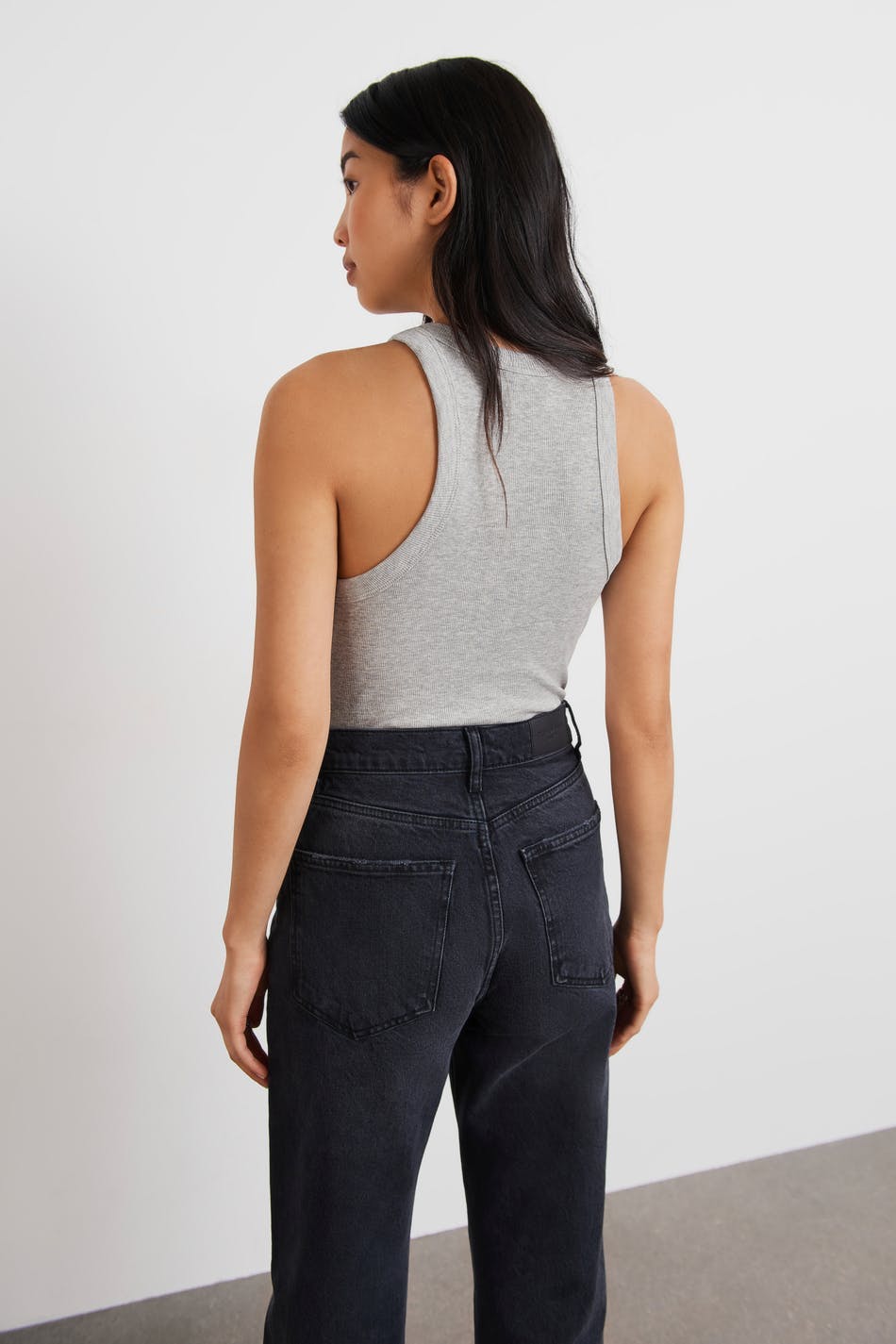 basic rib tank - Ecru