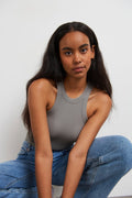basic rib tank - Blanc