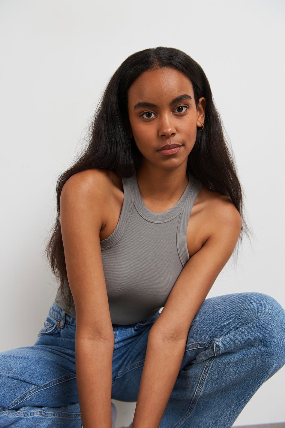 basic rib tank - Blanc